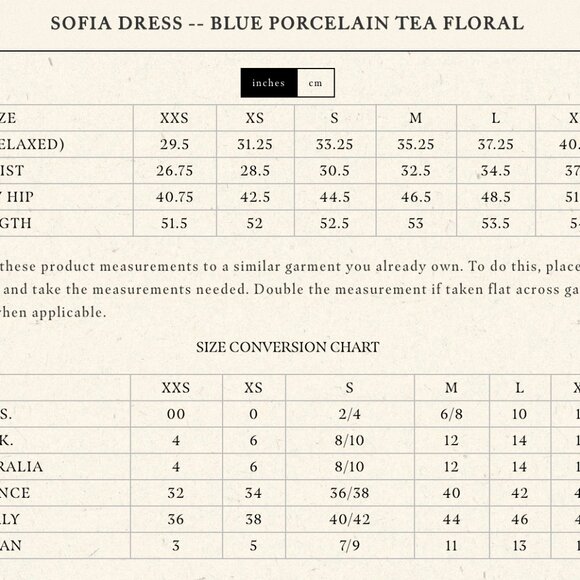 Doen Sofia Dress sz S in BLUE PORCELAIN TEA FLORAL - Picture 7 of 14